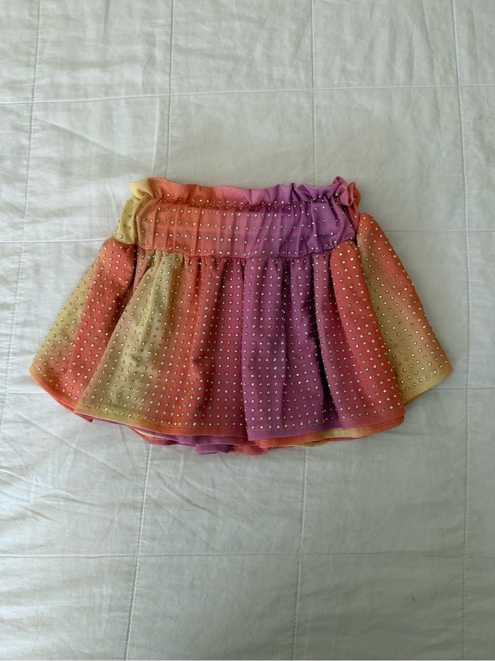 Lola + The Boys Ombré Rhinestone Skort